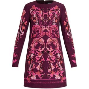 Versace Jeans Couture, Dames, Jurken, Rood, Maat: 2XS Poliester,