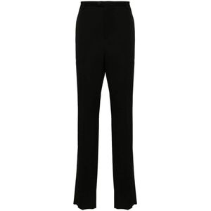 Saint Laurent, Heren, Broeken, Zwart, Maat: L Wol,