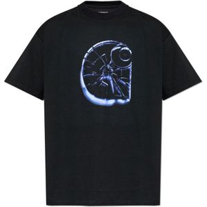 Carhartt Wip, Heren, Tops, Zwart, Maat: S Katoen,