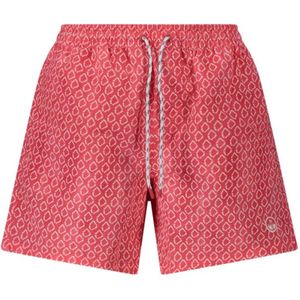 North Sails - Patterned Swim Boxer - Rood - Badmode - Heren - 40 cm