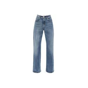 Pinko Wijde jeans met losse pasvorm en brede pijpen , Blue , Dames , Maat: W28