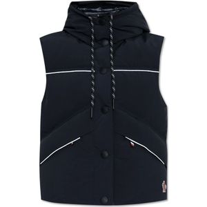 Moncler, Dames, Jassen, Zwart, Maat: XS Leer,