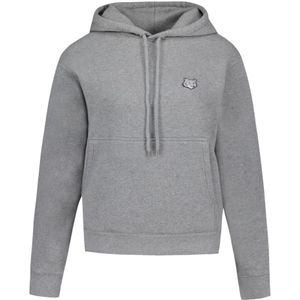 Maison Kitsuné, Heren, Sweatshirts & Hoodies, Grijs, Maat: L Katoen,