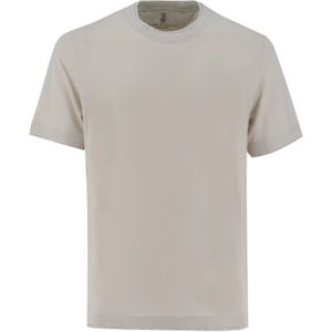 Brunello Cucinelli, Heren, Tops, Beige, Maat: M Katoen,