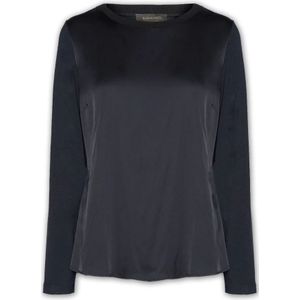 Elena Mirò, Dames, Tops, Blauw, Maat: S Katoen,