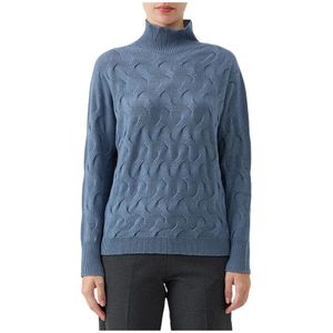 Le Tricot Perugia, Dames, Truien, Blauw, Maat: M Zijde,
