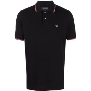 Emporio Armani, Heren, Tops, Zwart, Maat: S Katoen,