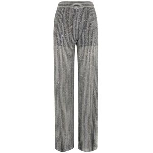 Missoni, Dames, Broeken, Grijs, Maat: S