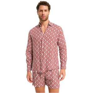 Peninsula, Heren, Overhemden, Veelkleurig, Maat: M Linnen,