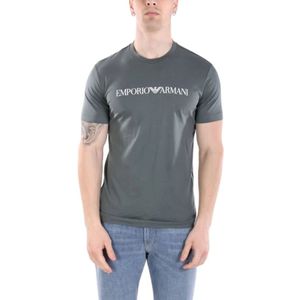 Emporio Armani, Heren, Tops, Blauw, Maat: XL Jersey,