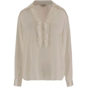 Her Shirt, Dames, Blouses & Shirts, Beige, Maat: L Zijde,