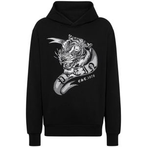 Philipp Plein, Heren, Sweatshirts & Hoodies, Zwart, Maat: 3XL Katoen,