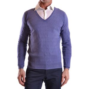 Paolo Pecora, Heren, Truien, Blauw, Maat: S Katoen,