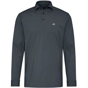 Meyer - Bryson Polo Shirt - Grijs - Heren - Lange Mouwen