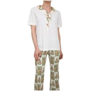 Etro, Dames, Tops, Wit, Maat: M Katoen,