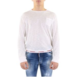 Dsquared2, Heren, Tops, Wit, Maat: S