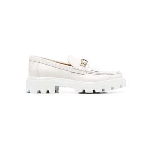 Tod's Witte Leren Instapper , White , Dames , Maat: 39 EU