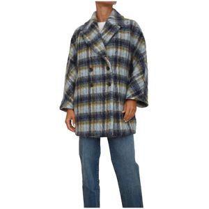 Iblues, Dames, Mantels, Veelkleurig, Maat: S Wol,