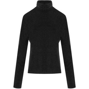 Essentiel Antwerp, Dames, Truien, Zwart, Maat: S Leer,