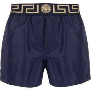 Versace Zee Kleding Zwembroek Elastische Taille , Blue , Heren , Maat: XL