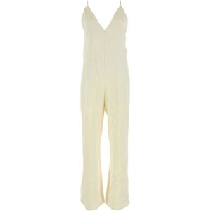 Jil Sander, Dames, Jumpsuits & Playsuits, Wit, Maat: S Satijn,
