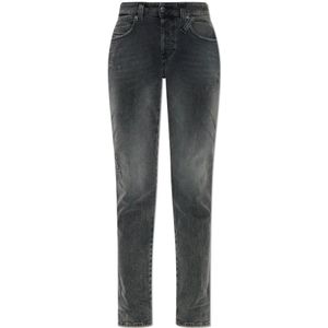 Diesel, Dames, Jeans, Grijs, Maat: W24 L32 Katoen,