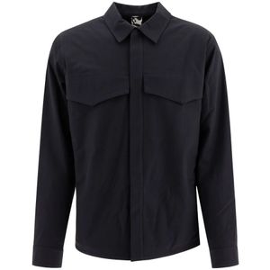 Gr10K, Heren, Overhemden, Grijs, Maat: L Katoen,