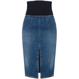 Elisabetta Franchi, Dames, Rokken, Blauw, Maat: XS Denim,