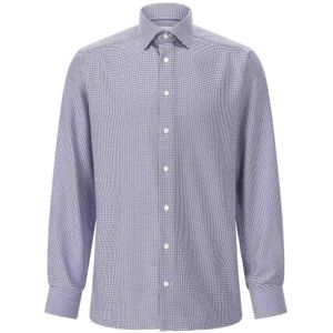 Eton, Heren, Overhemden, Blauw, Maat: L Katoen,