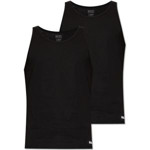 Diesel, Heren, Tops, Zwart, Maat: L Katoen,