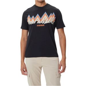 Napapijri, Heren, Tops, Zwart, Maat: XL