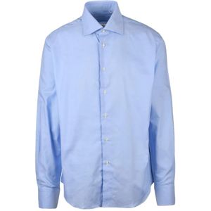 Brian Dales, Heren, Overhemden, Blauw, Maat: XL Katoen,
