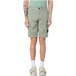 Stone Island, Heren, Korte broeken, Groen, Maat: W32