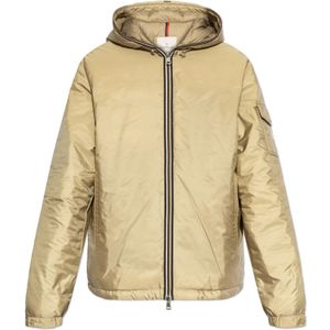 Moncler, Heren, Jassen, Beige, Maat: M Poliester,