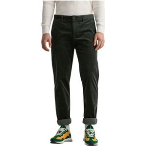 Gant, Heren, Broeken, Groen, Maat: W36 Corduroy,