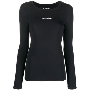 Jil Sander, Dames, Tops, Zwart, Maat: S