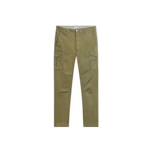 Woolrich Smal toelopende broek , Green , Heren , Maat: W32