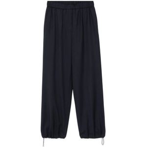 Peserico, Dames, Broeken, Blauw, Maat: XL Zijde,