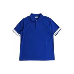 Burberry Blauw Katoenen Piqué Poloshirt , Blue , Heren , Maat: L