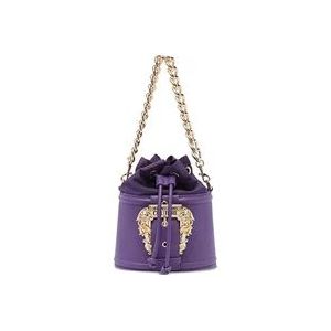 Versace Schoudertas met Logodetail , Purple , Dames , Maat: ONE Size