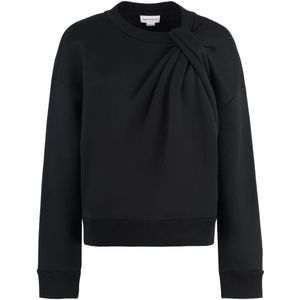 Alexander McQueen, Dames, Sweatshirts & Hoodies, Zwart, Maat: S Katoen,