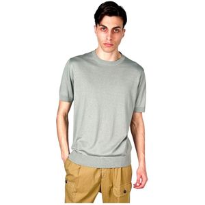 Paolo Pecora, Heren, Tops, Groen, Maat: M Katoen,