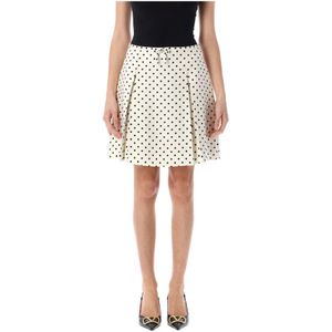 Valentino Garavani, Dames, Rokken, Wit, Maat: XS Viscose,