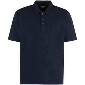 Bottega Veneta, Heren, Tops, Blauw, Maat: M Katoen,