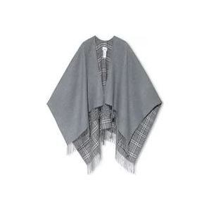 Burberry Wollen poncho , Gray , Dames , Maat: ONE Size