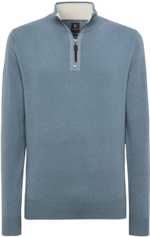 Boggi Milano - Cashmere Half-Zip Jumper - Blauw - Heren