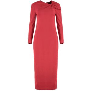 Emporio Armani, Dames, Jurken, Rood, Maat: XS Viscose,