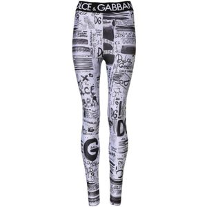 Dolce & Gabbana, Dames, Broeken, Veelkleurig, Maat: 2XS Nylon,