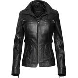 Bugatti, Dames, Jassen, Zwart, Maat: S Leer,