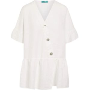 TOOche, Dames, Blouses & Shirts, Wit, Maat: M Linnen,